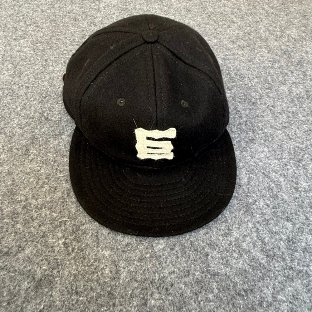 VTG Tokyo Giants Ebbets Field Flannels Black Wool Baseball Cap Leather Made USA